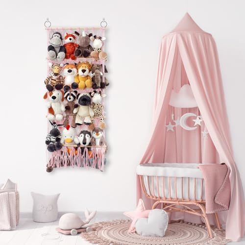 Stuffed Animal Net or Hammock Large Plushie Net Corner 4 Layer Toy Storage - Image 6