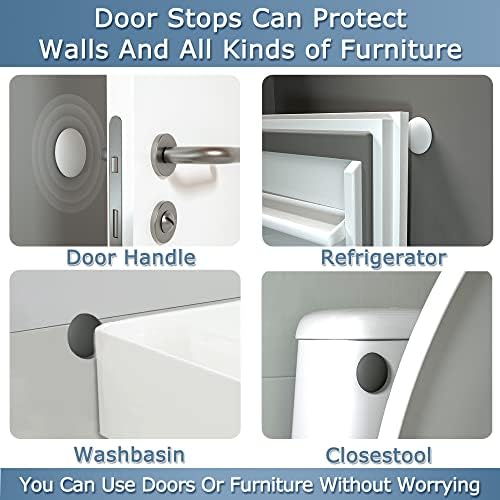 Door Stoppers Wall Protector Buffer Guard Doorknob Door Handle Bumper Self Adhesive Silencer Soft Rubber Crash Pad for Home Office - Image 6