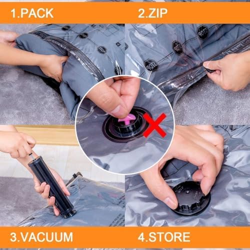 GONGSHI Vacuum Storage Bags with Electric Pump, 10-Pack, Large - Image 5
