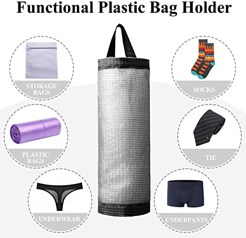 TOGETRUE Plastic Bag Holder, Mesh Grocery Bag Holder Hanging Storage Bag Dispenser (Dark Grey 2 Packs) - Image 4