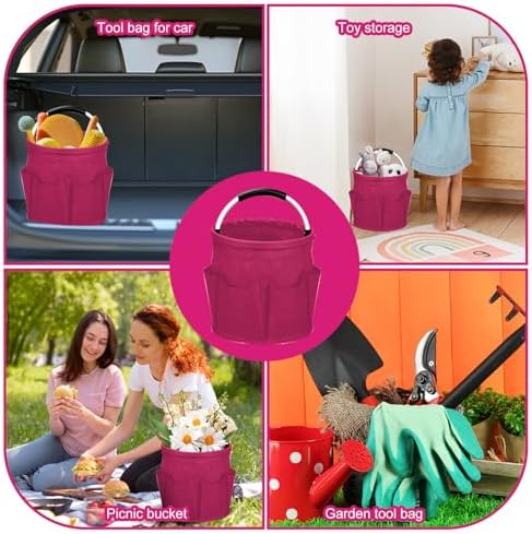 17L Cleaning Caddy for Cleaning Supplies with Handle,Cleaning Supplies Organizer Bucket for Home Garden - Image 7