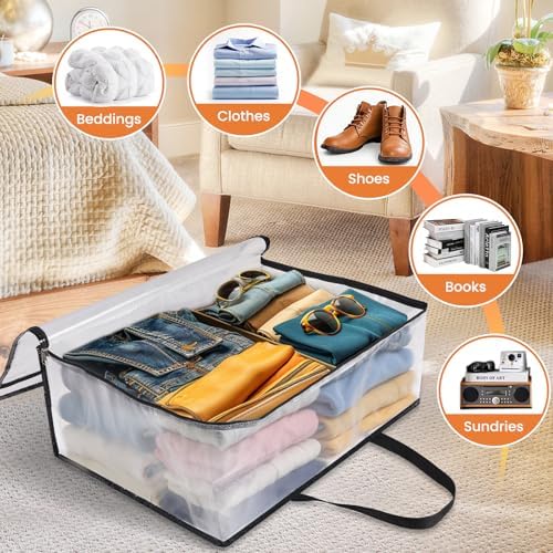 TasticTotes 6 Pack Clear Storage Bags for Comforter, Clothes & Bedding, 40L - Image 6