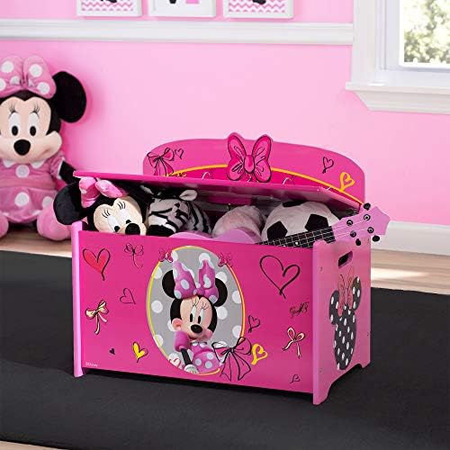 Delta Children Deluxe Toy Box, Disney Minnie Mouse - Image 2