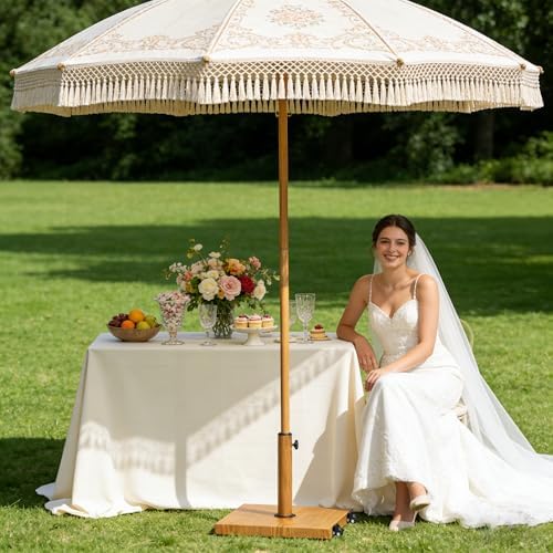 Patio Umbrella Base with Wheels, 43lbs Outdoor Umbrella Stand - Image 5