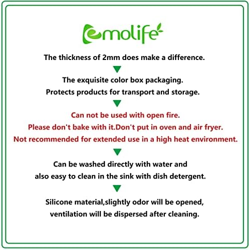 emolife Extra Thick Silicone Mats for Kitchen Counter, 23.6"x15.7", Grey - Image 5