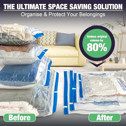 15 Jumbo Vacuum Storage Bags for Bedding, Vacuum Seal Bags for Clothing - Image 6