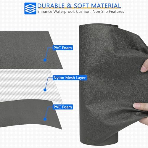 WochiTV Shelf Liner for Cabinets, Drawer Non Adhesive Non Slip Foam Mat for Kitchen, Pantry, Bathroom, Cupboard, Garage, Closet, Shelves, Drawer, Tool Box, Gray 23.6 x 354 inches - Image 5