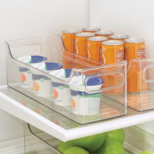 iDesign Stackable Plastic Pantry Bin with Handles, Clear - Image 3