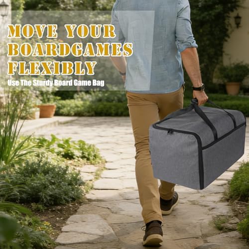 Board Game Storage Bag, Portable Board Game Organizer and Storage with Cover for Office Supplies, Puzzles, Building Blocks, Craft Product, Collapsible Board Games Storage Containers - Image 3