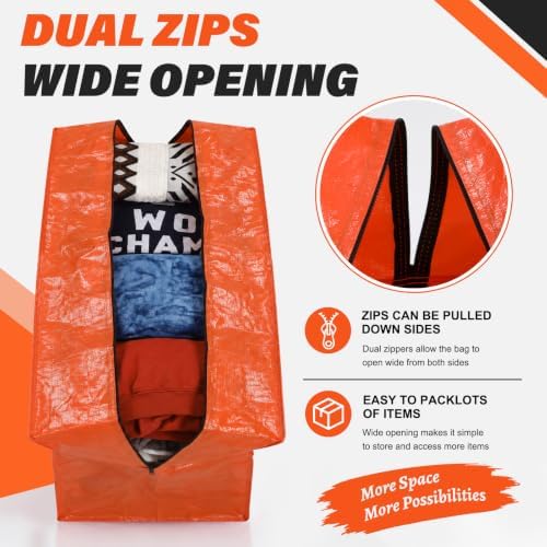 Windyun 4 Pack 75 Gallon Extra Large Moving Bags XXL Heavy Duty Storage Bag - Image 4