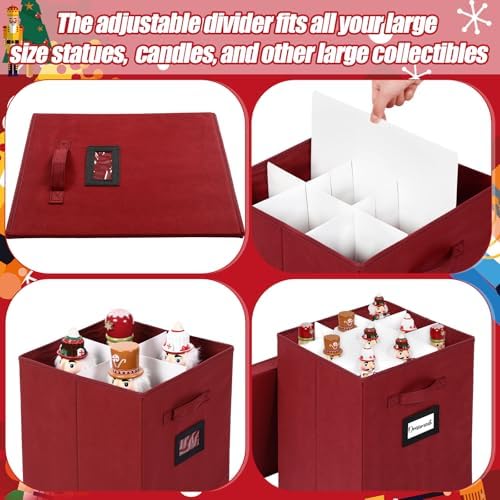2 Pcs 16 Inch Large Christmas Nutcracker Storage Box, 18ct Organizer - Image 3