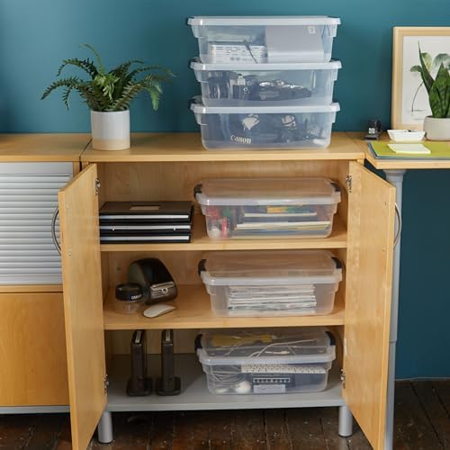 Rubbermaid Cleverstore 17 Qt Clear Storage Bins with Lids, 6 Pack - Image 5