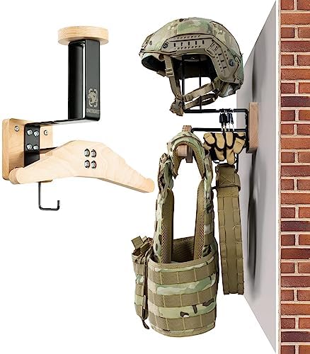 ONETIGRIS Tactical Gear Wall Mount, Heavy Duty Helmet & Plate Carrier Rack by OneTigris
