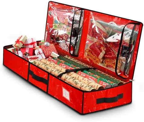 HikooLSS Wrapping Paper Organizer Storage Container for Christmas Holiday by HikoooLSS