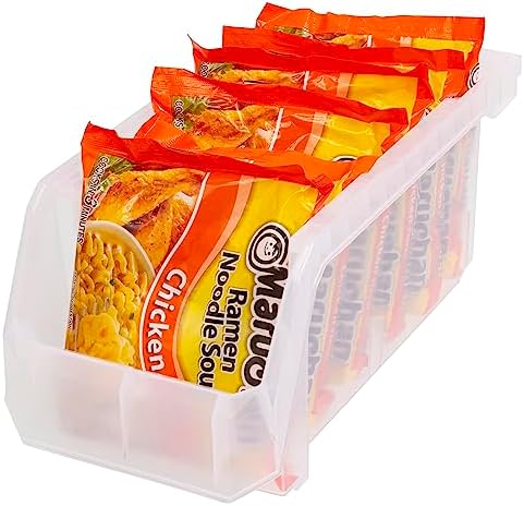 ReadySpace Medium Stackable Plastic Storage Bins, 8-Pack, Clear - Image 5