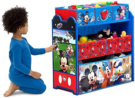 Delta Children Disney Mickey Mouse 6 Bin Design and Store Toy Organizer - Image 2