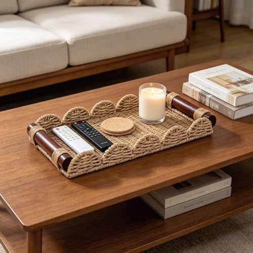 CubesLand Bathroom Toilet Paper Tray Organizer, Scalloped Decorative Tray - Image 6