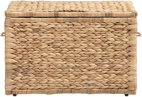 eHemco Storage Trunk with Metal Frame, Natural, 20.5 by 14.8 by 13.4 Inches - Image 4