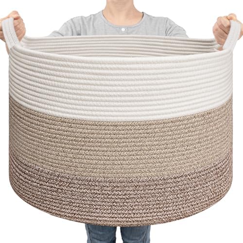 Goodpick Large Woven Basket for Blankets, Nursery & Living Room Decor, 85L by Goodpick