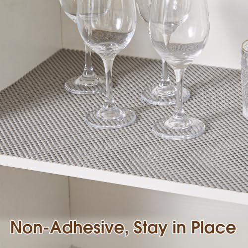 Shelf Liner for Kitchen Cabinets and Drawers, Light Grey, 12" x 120" - Image 2