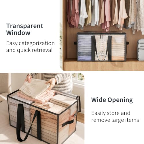Simple Trending 6 Pack Heavy Duty Moving Bags, 95L Storage Totes, White - Image 6