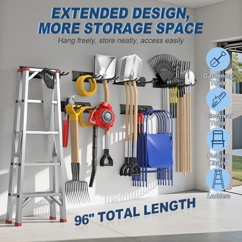 Housolution Garage Wall Organizer 96 Inch - 20Pack Carries 720 lbs - Image 2