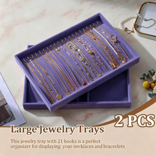 Large Velvet Jewelry Tray Display Drawer Inserts 2 Pack - Image 2