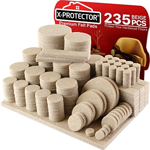 Felt Furniture Pads X-PROTECTOR 235 PCS Premium Furniture Pads - Felt Pads by X-Protector