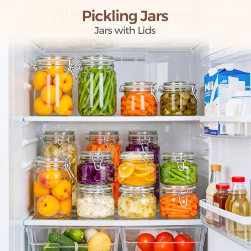 ComSaf Square Small 17 oz Glass Jars with Airtight Lids 6 Pack Wide Mouth - Image 5