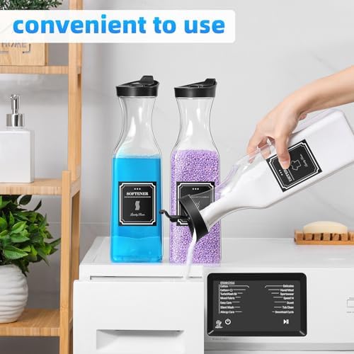 54oz Laundry Detergent Dispenser,Liquid Container,Plastic,2 Pack Black - Image 4