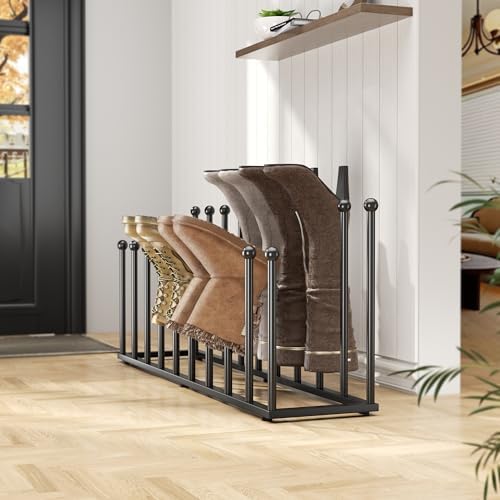 Freestanding Boot Rack, Shoe Storage Organizer Fit for 10 Pairs, Black - Image 5