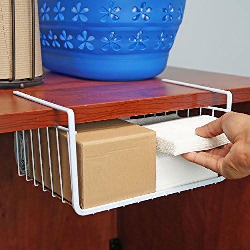 White Wire Under-Shelf Storage Basket, 17-Inch – Durable Organization Solution for Kitchen, Pantry, and Closet - Image 5