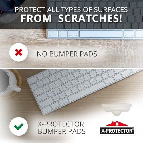 X-Protector Cabinet Door Bumpers 128 PCS – 1/2" Silicone Clear Bumpers - Image 3