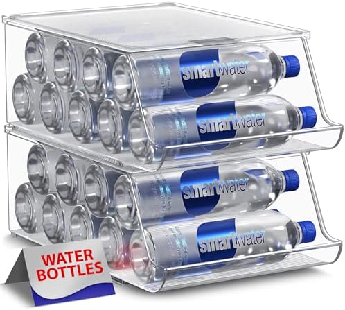 Sorbus Water Bottle Organizer for Refrigerator & Pantry, Stackable (2 Pack) by Sorbus