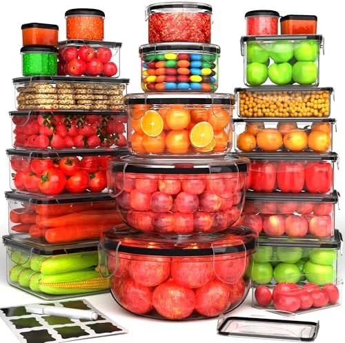 RockBerry 44 Pcs Food Storage Containers with Lids Airtight by RockBerry