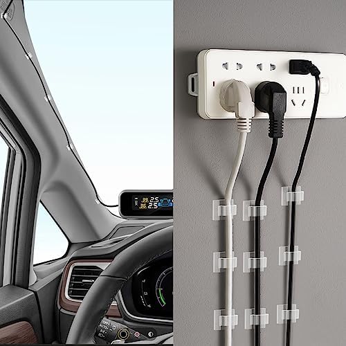 XHF 120PCS 5/8” Clear Adhesive Cable Wire Wall Light Clips, Cord Holder - Image 6