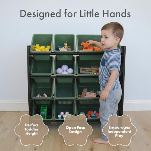 Humble Crew Kids Toy Organizer with 12 Bins, 4 Tier Storage for Playroom - Image 2