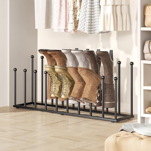 Freestanding Boot Rack, Shoe Storage Organizer Fit for 10 Pairs, Black - Image 6