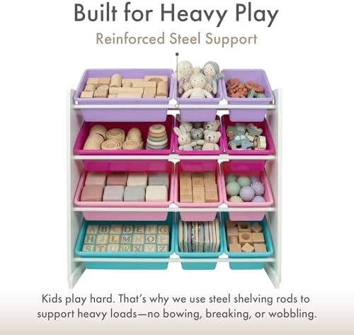 Humble Crew Kids Toy Organizer with 12 Bins, 4 Tier Storage for Playroom - Image 4