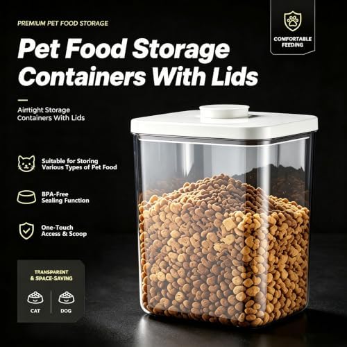 LivLab Mker Pet Food Storage Container With Lids & Cup - Image 5