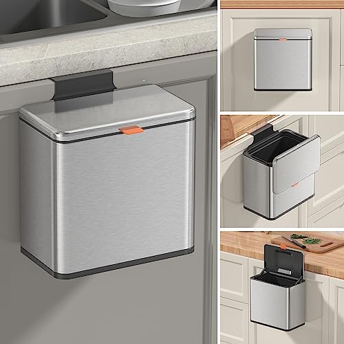 Mbillion 1.05 Gal Silver Hanging Stainless Steel Compost Bin by Mbillion