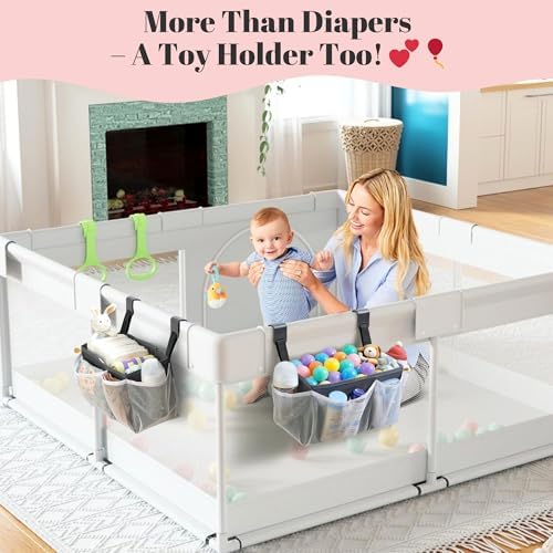2-Pack Hanging Diaper Organizer for Crib, Playpen, Bassinet & Pack n Play - Image 4