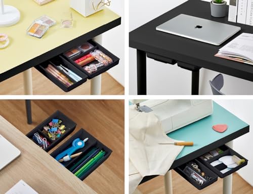 Bostitch Konnect Under Desk Drawer,Self-Adhesive Slide Out Storage Organizer with 4 Customizable Dividers,2 Count (Pack of 6) - Image 5