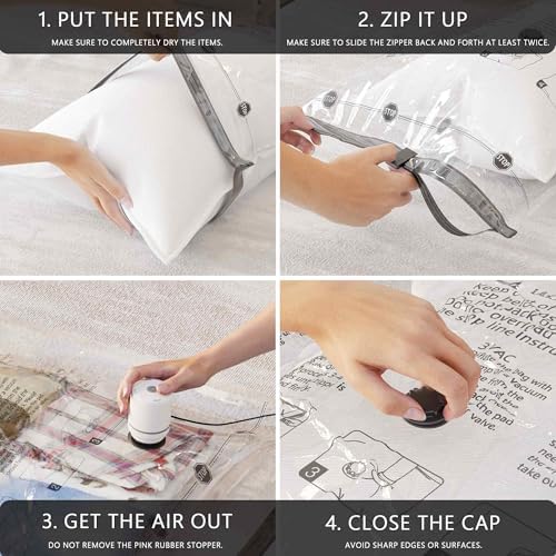 Vacuum Storage Bags for Travel & Home with Electric Pump, 14 Combo - Image 5