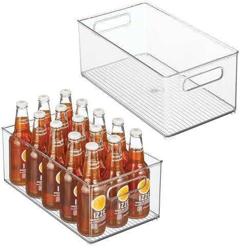 iDesign Stackable Fridge Bin, Set of 2, Clear by iDesign
