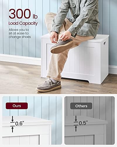VASAGLE Storage Chest, 29.9 Inches Width Bench with 2 Safety Hinges - Image 6
