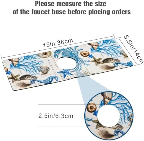 Sink Faucet Absorbing Mat, 2 Pack Drying Mat Around Faucet Sink Splash Guard Behind Faucet Sinkmat For Kitchen Bathroom Island Rv 15 * 5.5 Inch (38 * 14 cm) - Image 4
