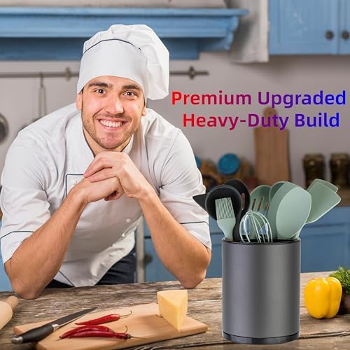 LIBODOUR Kitchen Utensil Holder,Extra Large 360°Rotating For Countertop - Image 3