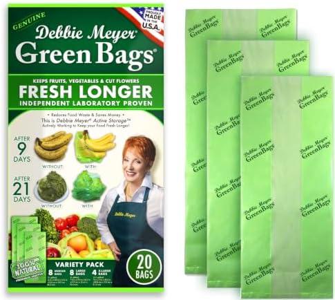 Debbie Meyer GreenBags, 20-Pack (8M, 8L, 4XL), Reusable Food Storage Bags by DebbieMeyer