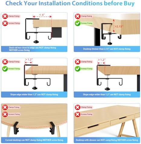 KEEGH No Drill Fabric Under Desk Cable Management Tray 28 in,Black - Image 6